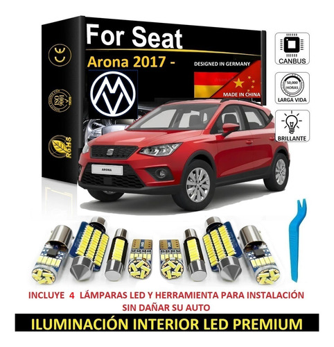 Kit Básico Iluminación Interior Premium Led Seat Arona 2017-