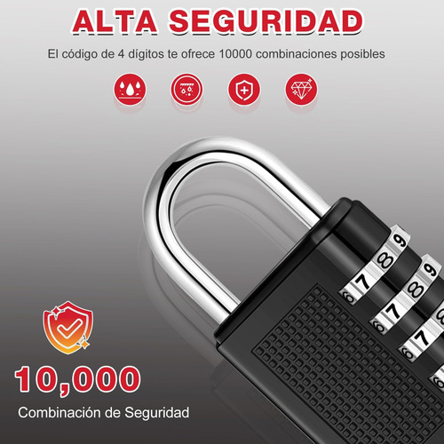Candados De Combinación Dígitos Mini Locker Exterior Candado