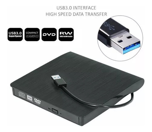 Imagen 4 de 5 de Grabadora Lectora Dvd Externa Panasonic Uj8e1 Bulk Usb 3.0