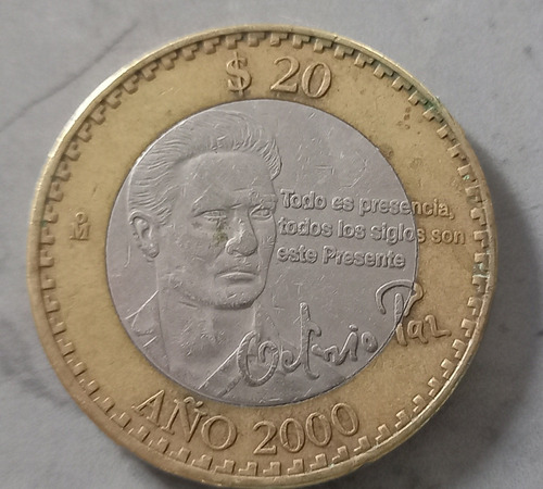 Moneda $20 Octavio Paz 2000