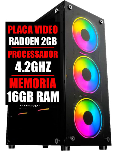 Cpu Pc Gamer Barato Computador Placa De Video 2gb + Ram 16gb