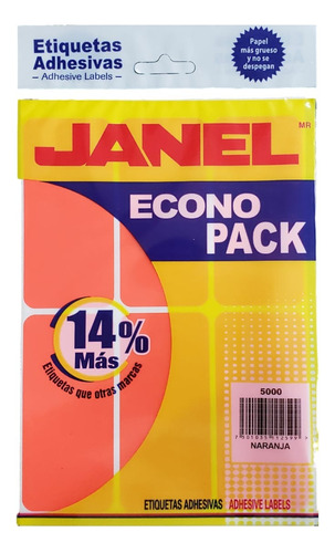 Etiqueta Adhesiva Econo Pack 5000 Janel