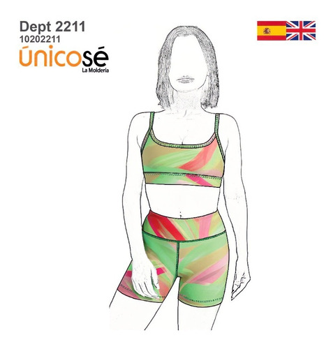 ( Moldes De Ropa)  Deporte Conjunto Mujer 2211