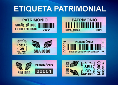 Etiqueta Patrimonial Void Holográfico 35x15 Mm 200 Unid