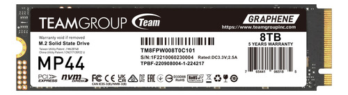 Teamgroup Mp44 8tb Slc Cache Gen 4x4 M.2 2280 Pcie 4.0 Ssd
