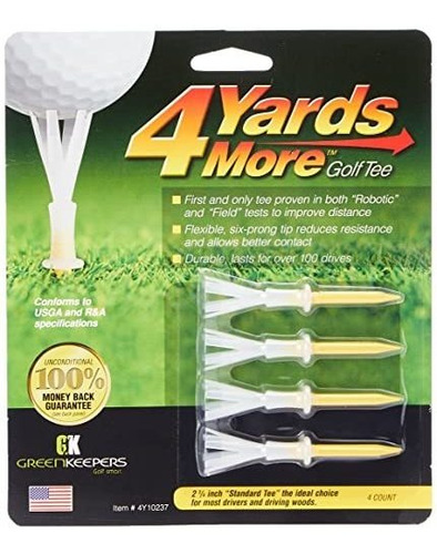 4 Yardas Más Golf Tee - Variety Pack (4 Tees).