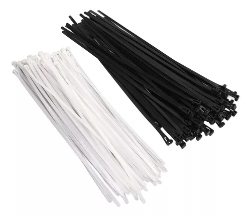 100 Bridas Para Cables Con Cremallera, Reutilizables Y Ajust