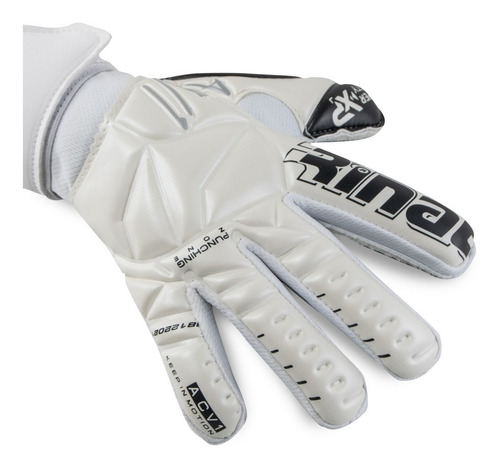 Imagen 2 de 6 de Guante De Portero Rinat Acv1 Semi Inf Blanco Negro.