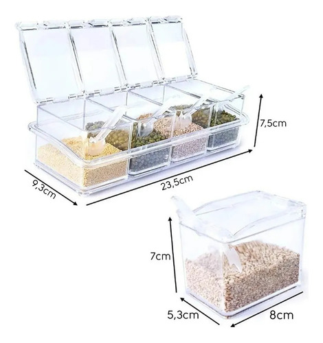 Zl Porta Condimentos Organizador Acrílico Para Especias