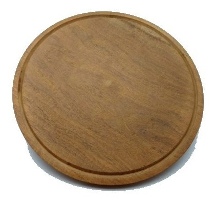 Imagen 2 de 10 de Tabla Pizzera Pizza Gourmet Bandeja Madera Algarrobo 33 Cm
