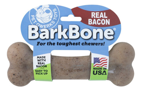 Brinquedo Mordedor P/ Cachorro Pet Qwerks Bark Bone Bacon Gg