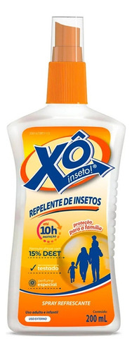 Repelente Xô Inseto Até 10h De Proteção 15% Deet Spray 200ml