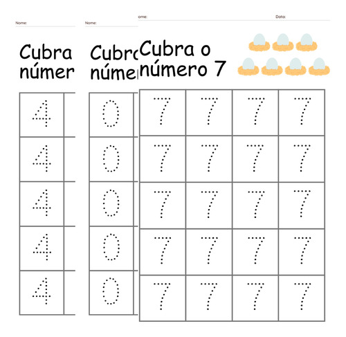 Atividade Cobrir Números Pdf Para Imprimir E Aprender