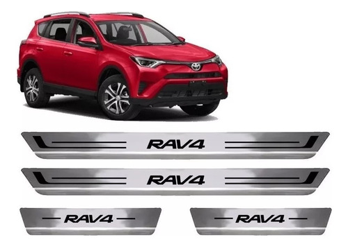 Juego Cubre Socalos Acero Inox Toyota Rav 4