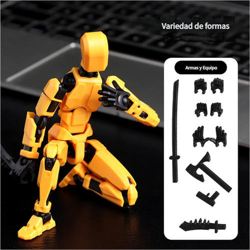 Eonspark 5 Piezas Figura Articulada Dummy 13 Lucky Muñeco Robot Muñecos Dummy 13 Figura -No Armado