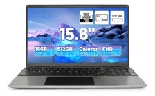Laptop Hyjoy 15.6 Intel Celeron N5095 16+512g 1920*1080p Windows 11 Notebook Gris