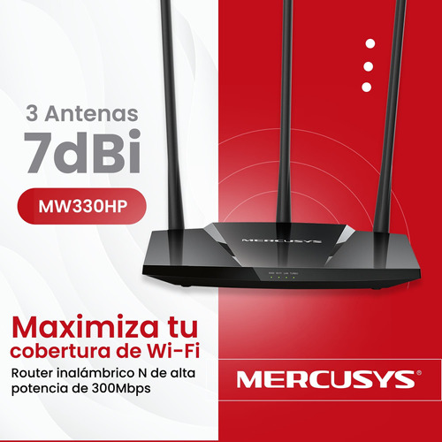 Router Mercusys Rompemuro Wifi 7dbi High Power Turbo 300mbps