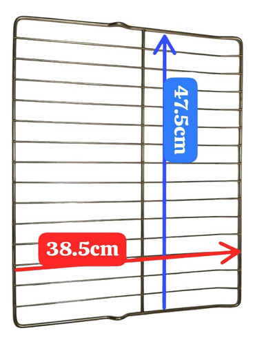 Parrilla Horno Para Estufas 47.5x38.5cm Sirve Varias Marcas Plata