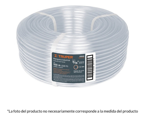 Rollo De 100 Metros Diámetro 5/8 Manguera Industrial De Pvc