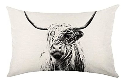 Ruke Highland Cow Throw Pillow Cover? Cocinaropa De Camaal
