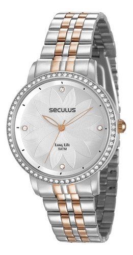 Relógio Seculus Long Life Bicolor Feminino 28930lpsvga2
