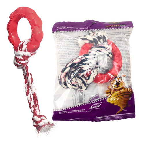 Pneu Slick Brinquedo Com Corda Puxador Para Cachorro Cor Mix