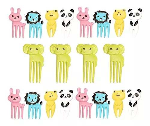 diseño de animales de dibujos animados 10 tenedores para alimentos y frutas Fliyeong 