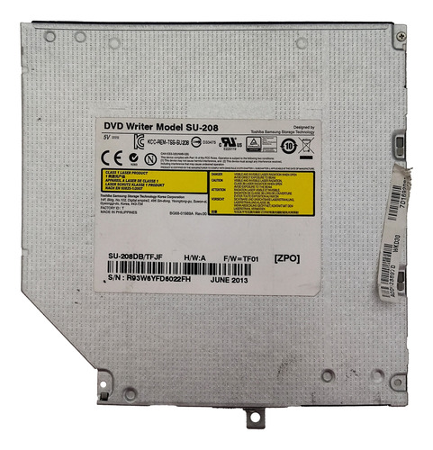 Lector De Dvd De 9,5mm Para Toshiba Satellite L70-a