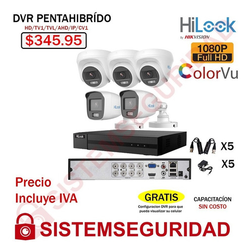 Imagen 4 de 10 de Kit 2 6 16 Camaras Seguridad Vigilancia Quito 1080 Colorvu H