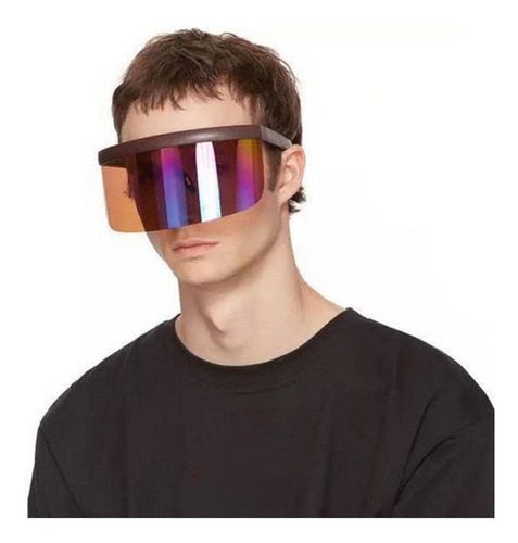2x Gafas De Sol Retro Unisex Con Visera De Gran Tamaño 