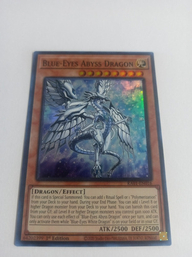 Blue-eyes Abyss Dragon - Super Rare    Ra01