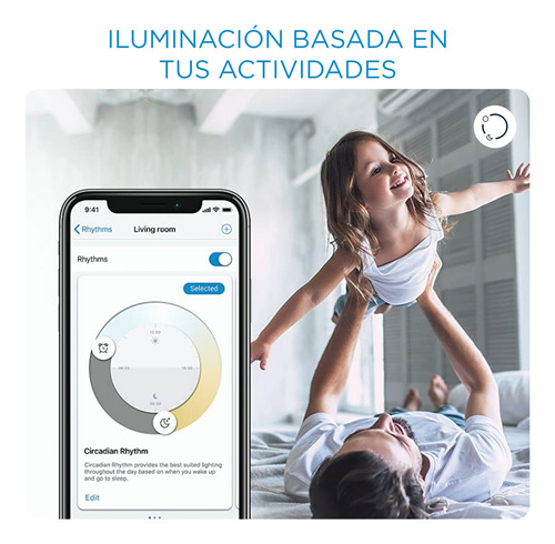 Imagen 6 de 9 de Plafon Led 24w Wiz Luz Cálida Y Fría Wi-fi 8 X2 Un