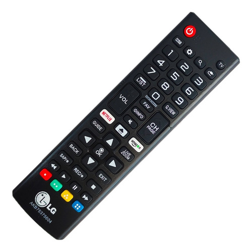 Imagen 1 de 10 de Control Remoto LG Smart Tv Con Netflix Amazon + Funda Y Pila