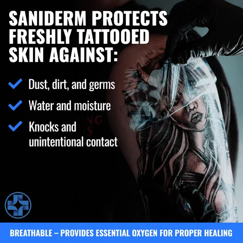 Vendaje Saniderm Para Después Del Tratamiento De Tatuajes, 3