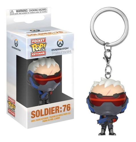 Funko Pop Llavero Overwatch Soldier 76 Original Scarlet Kids