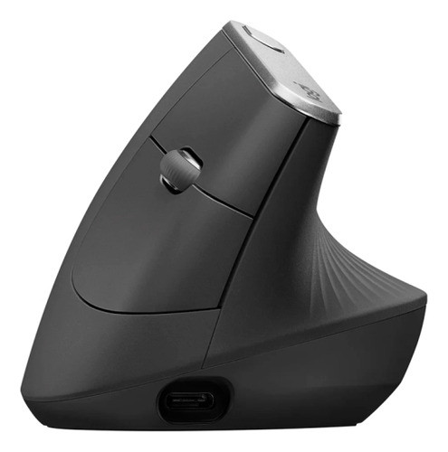 Mouse Sem Fio Logitech Mx Vertical Com Design Ergonômico Cin Cinza