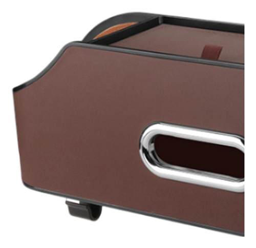 Caja De Almacenamiento Trasera Para Asiento De Marron Oscuro