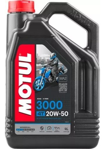 Aceite Moto 4t 3000 20w50 Mineral Motul 4 Litros