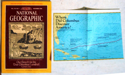 National Geographic Mapa Colon Viajes Descubrimiento Carabel