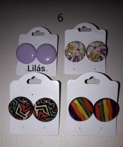 Kit 4 Peças - Brincos Botão