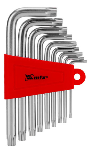 Jogo Chave Torx Tipo L T10 A T50 Com Furo 3 Cxs 123059 - Mtx
