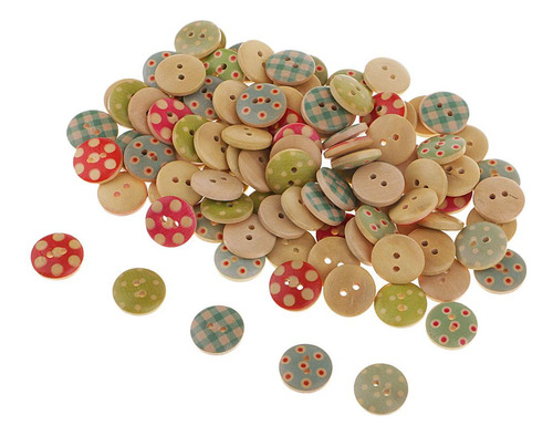 100pcs Botones De Impresos Diy Scrapbooking Crafting