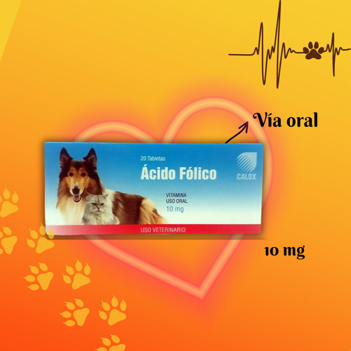 Acido Folico 10 Tableta Calox Para Mascotas