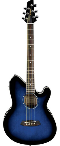 Guitarra Ibanez Talman Tcy10e Ae De Alto Brillo Color Azul