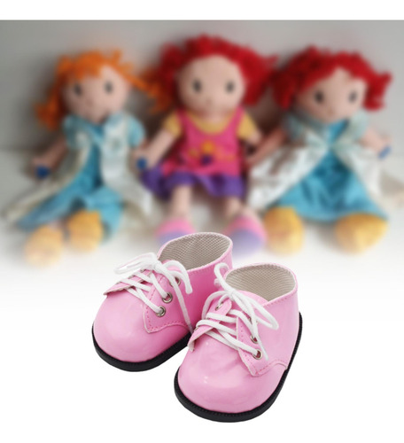 Adorables Zapatos De Muñeca De Felpa Con Diseño De Rosa