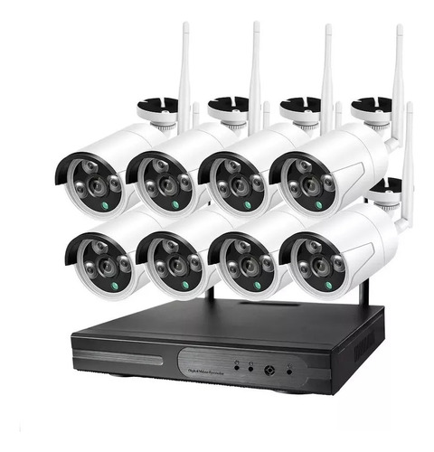 Set De Vigilancia Wifi 8 Cámaras + Dvr 720p Carolinas Home 