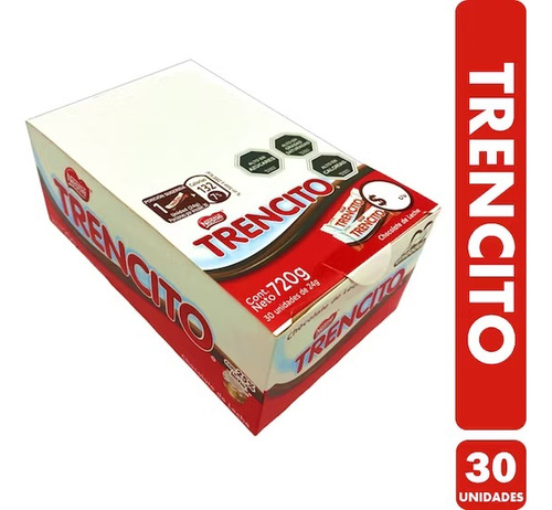 Chocolate De Leche Trencito, Nestlé - Caja Con 30 Unidades