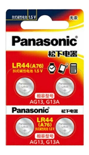 Batería Pila Alcalina Lr44 A76 Litio Panasonic 1.5v