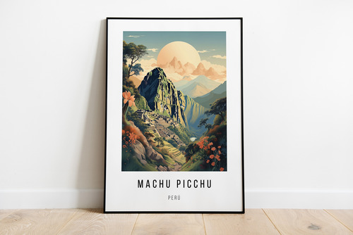 Lámina Imprimible Para Cuadro Ciudades Del Mundo Machu Pichu