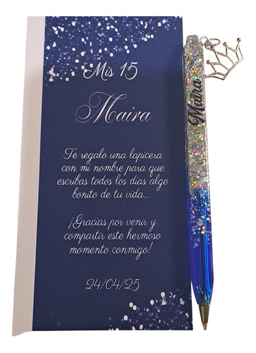 Lapiceras De Resina Personalizada X10 Con Tarjeta